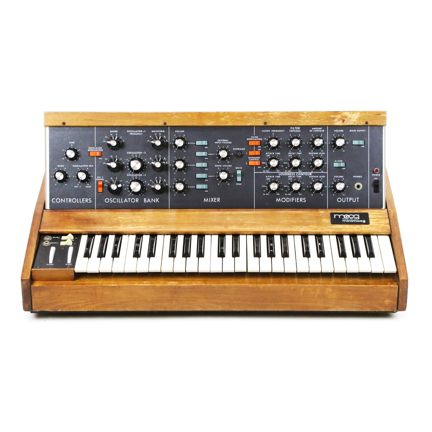 1974 Moog MiniMoog Model D Vintage Analog Synthesizer Keyboard